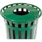 Global Industrial Round Outdoor Can, Green, Steel 237726GN - alternate 4